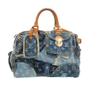 Louis Vuitton Denim Patchwork Handbag